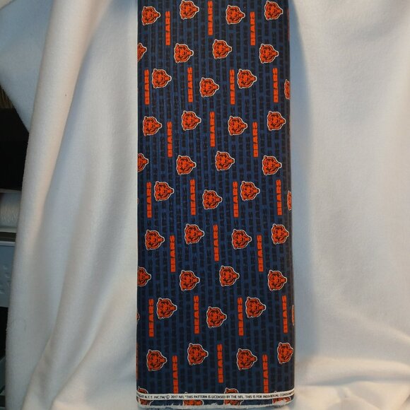 5 Yards NFL Chicago Bears Cotton Canvas Fabric Fabric Traditions BLue Orange - Picture 10 of 11